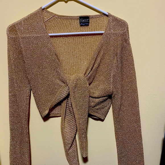 Sweaters - gold shrug